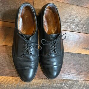 Allen Edmonds Black Leather Cap Toe Oxford Dress Shoes Size 9.5